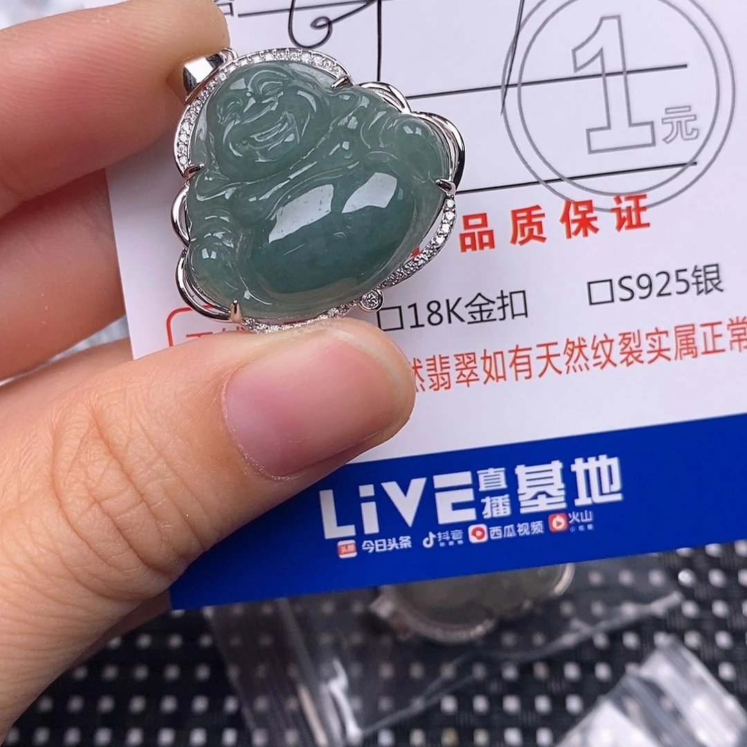 翡翠银S925镶嵌颈饰