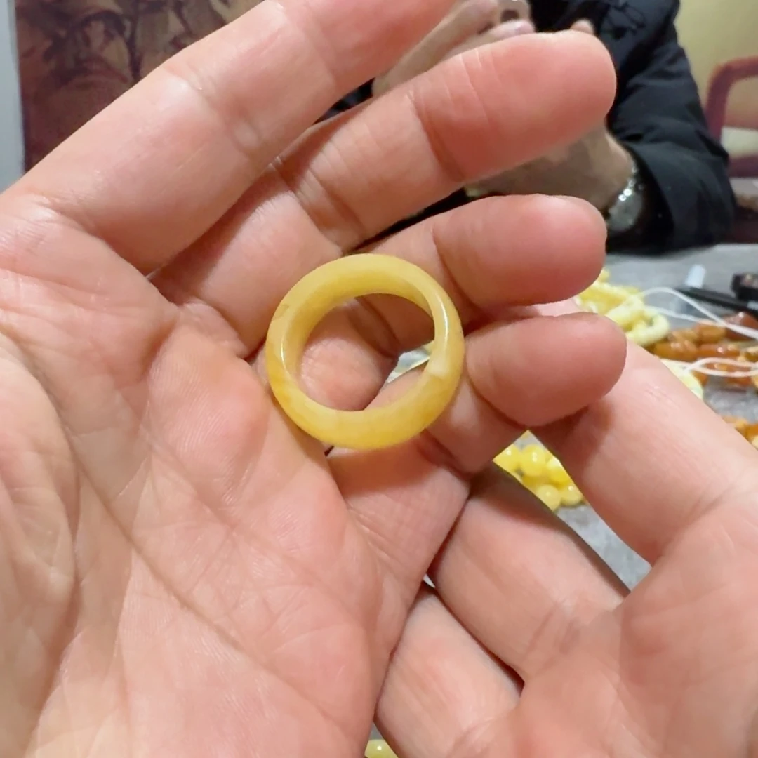 蜜蜡戒指未镶嵌琥珀蜜蜡戒指戒指