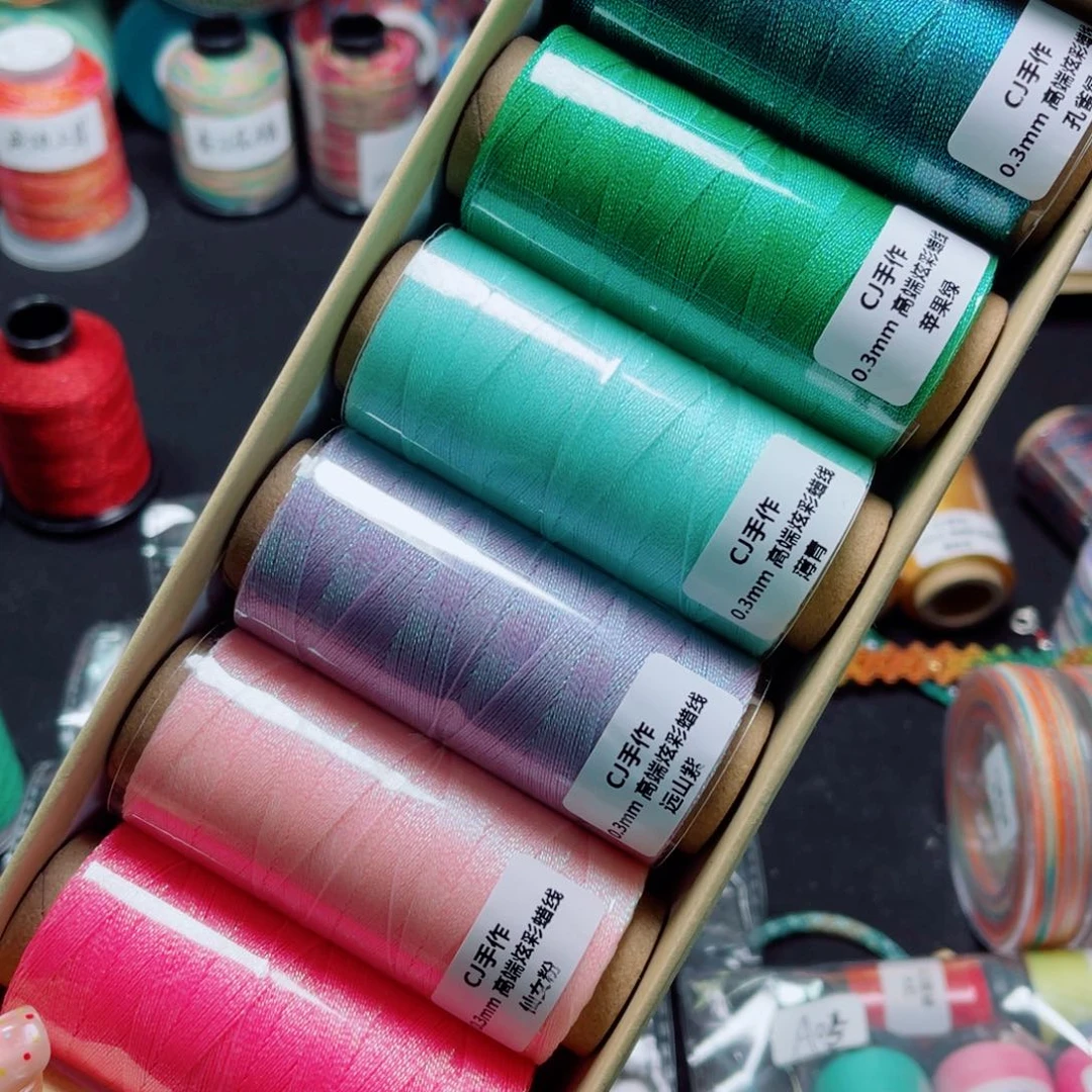 腈纶0.3炫彩蜡纸轴套盒6卷