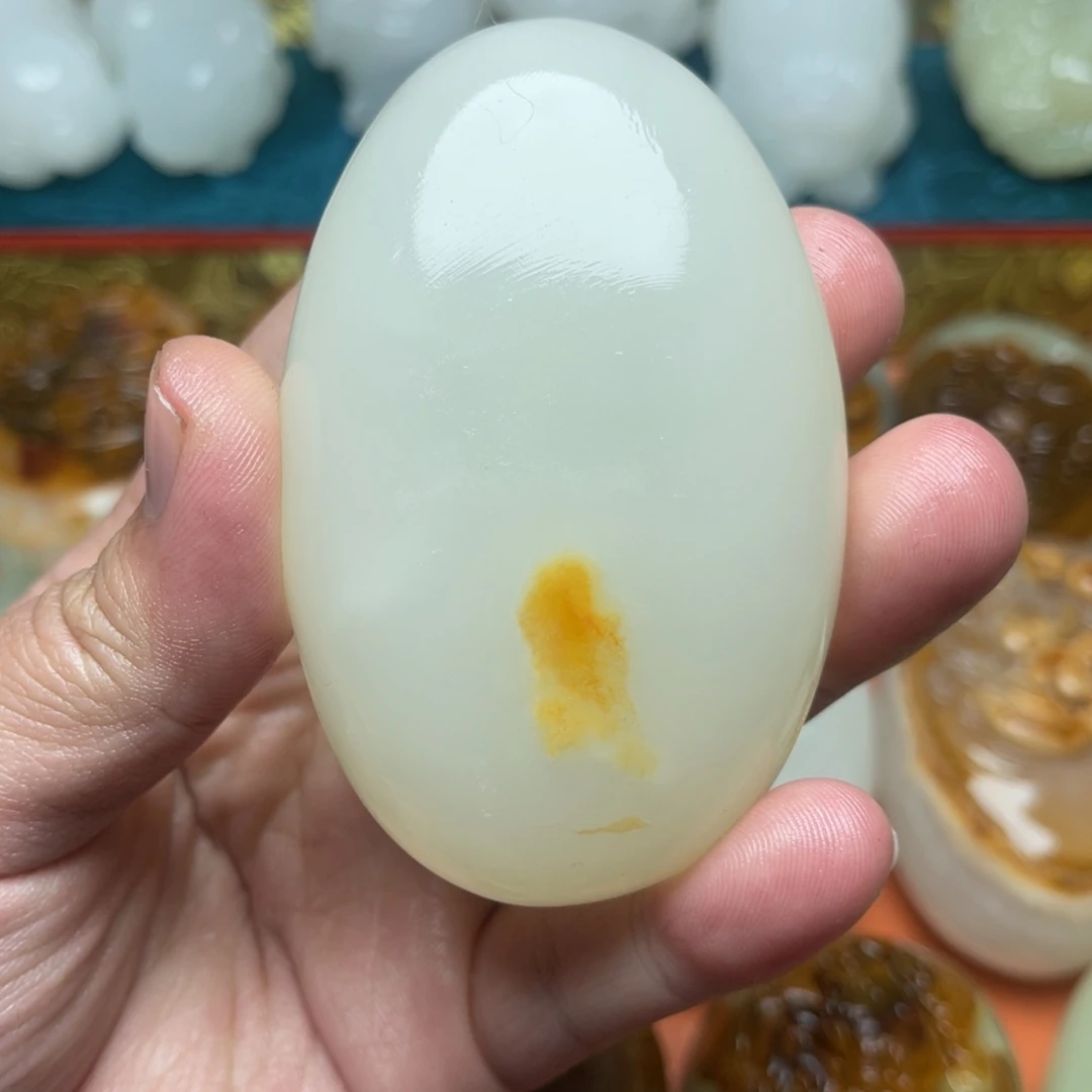 石材天然方解石手把件不退换