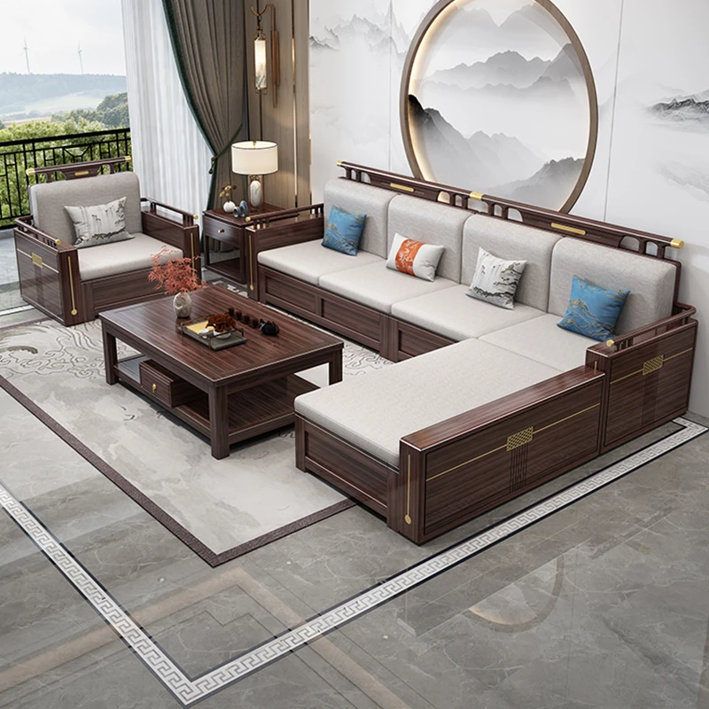 【汇和】556#新中式实木沙发组合客厅小户型高档家具