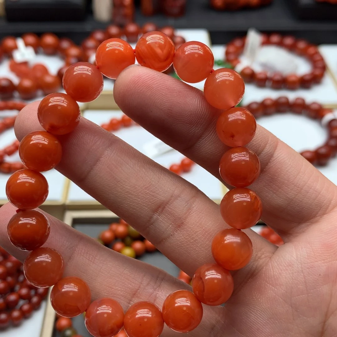 南红玛瑙手链，发货一个未镶嵌