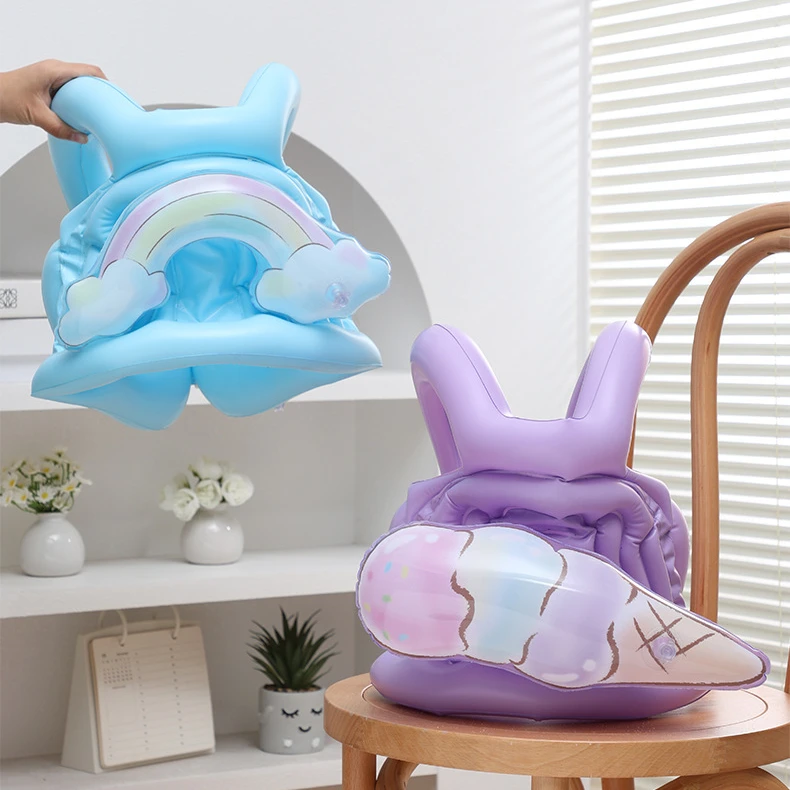 儿童救生衣游泳浮力背心专业宝宝便携式充气马甲小孩安全漂浮圈TJ