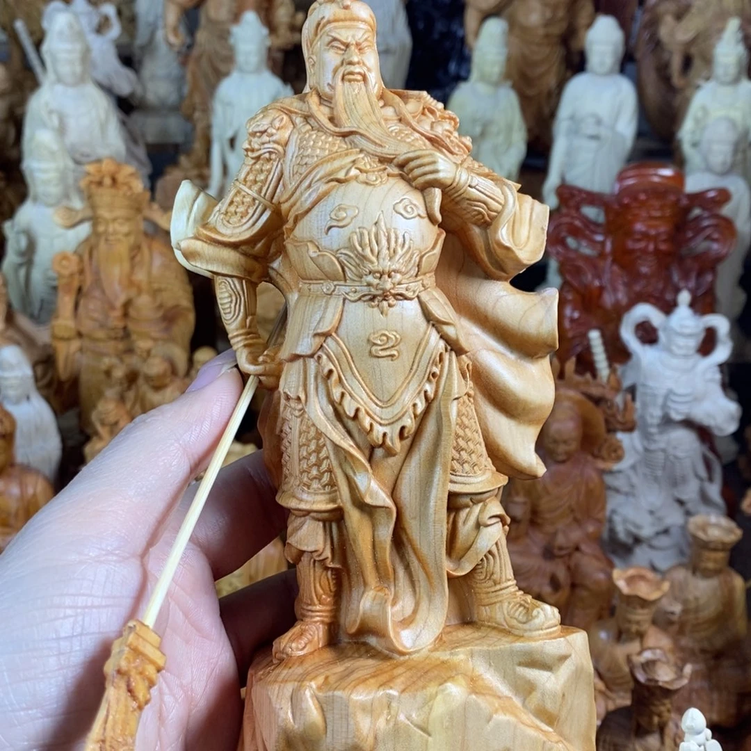 小***郭木崖柏18财神关公