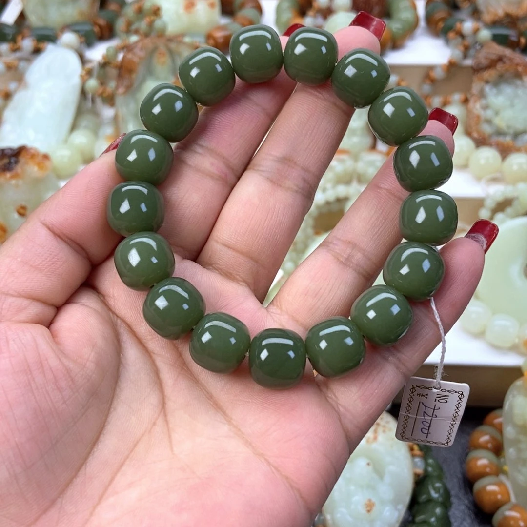 透闪石质玉手串未镶嵌北*天