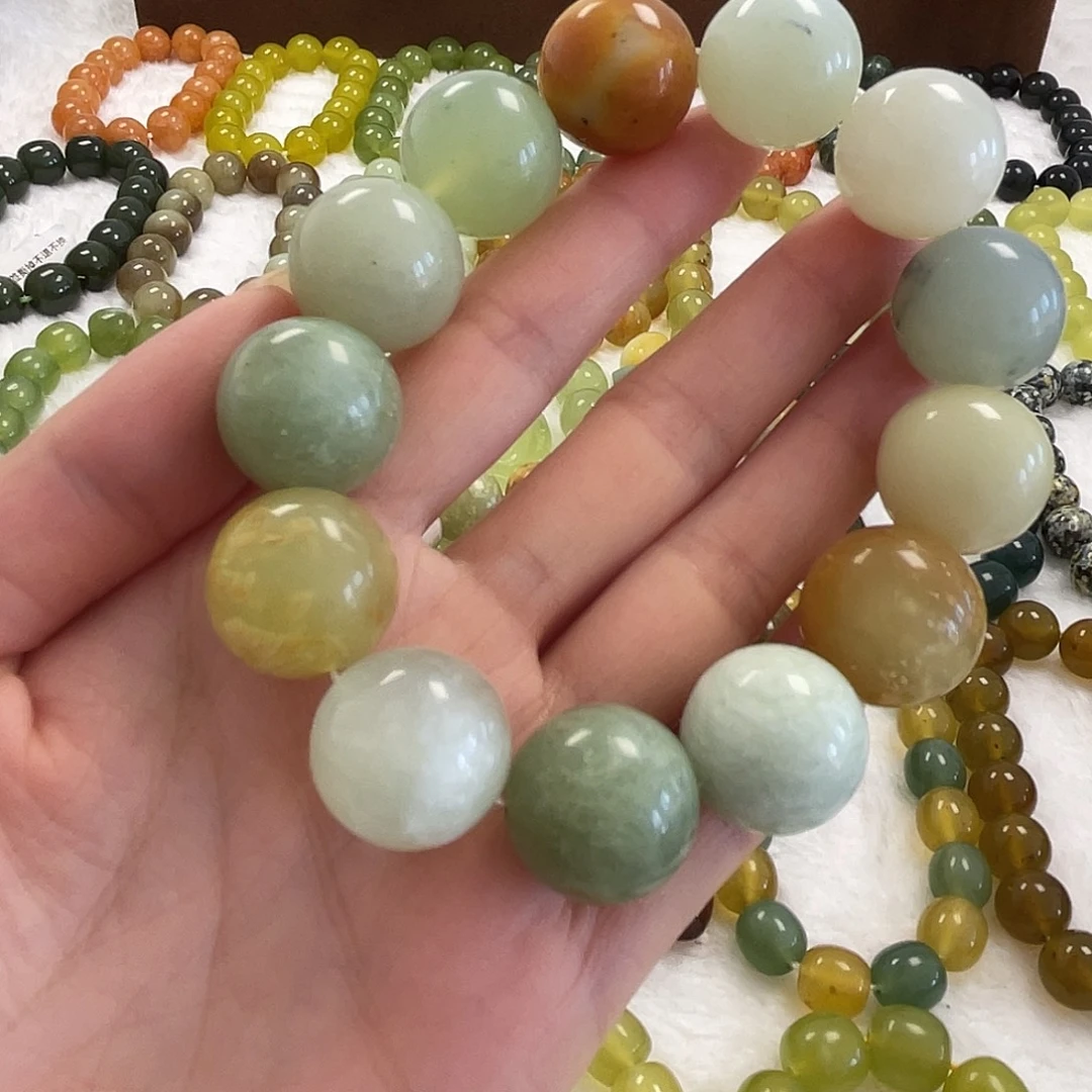 蛇纹石玉未镶嵌手串