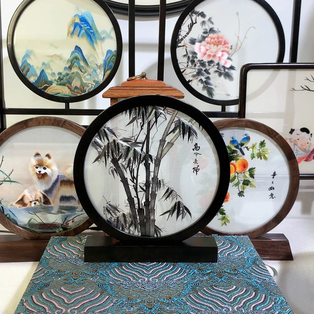 【闪购商品】织绣用****7苏绣双面绣摆台