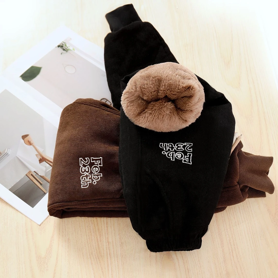 【四层仿兔毛棉裤】980克冬季一条过冬保暖儿童卫裤潮男孩棉裤子