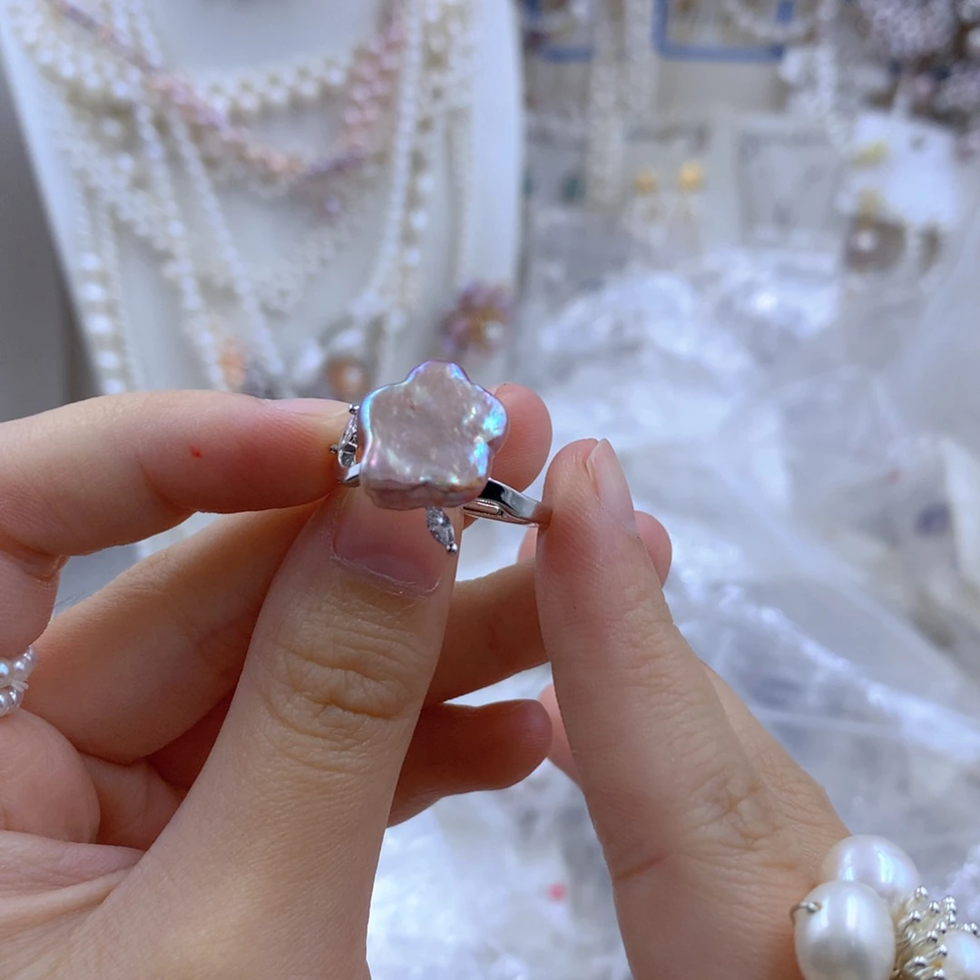 颈饰合金淡水珍珠桃**暧