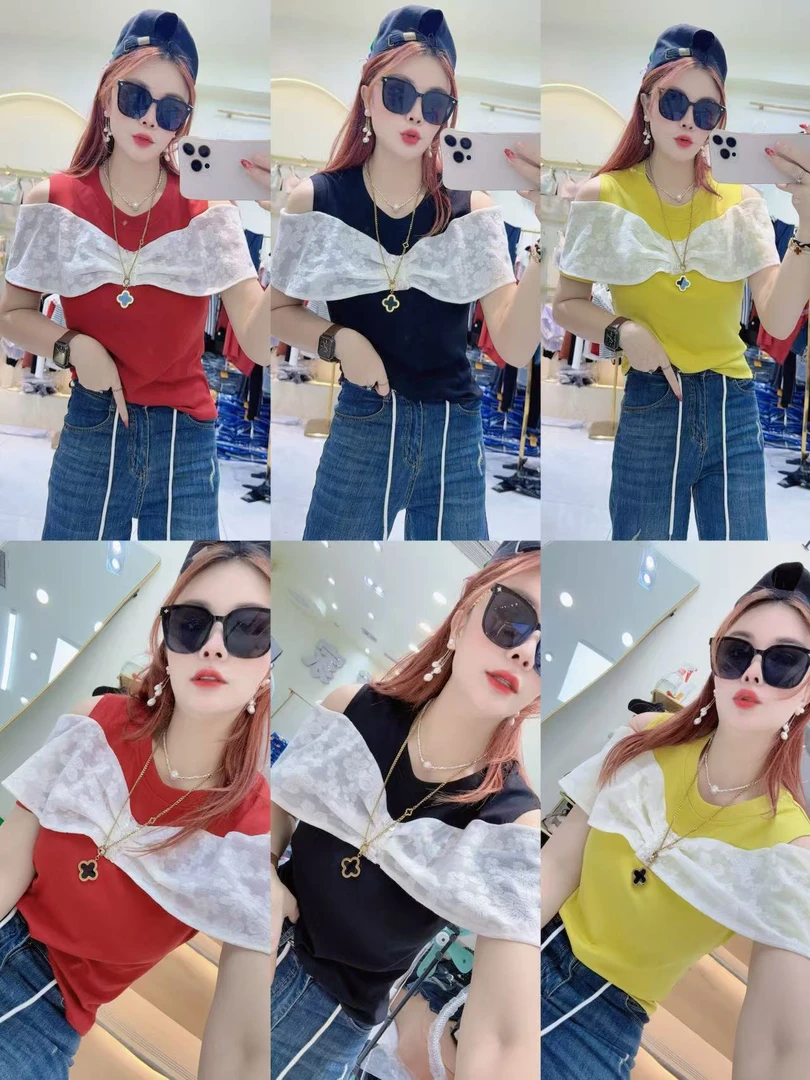 新款圆领蝴蝶结套头款公主风显瘦韩版百搭上衣508