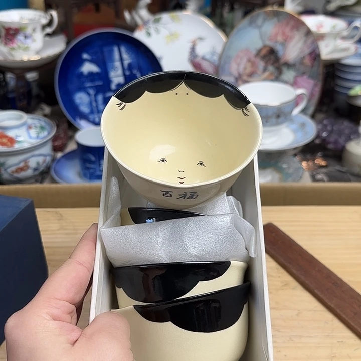瓷片带款百福福娃杯4个啊啊啊啊啊啊