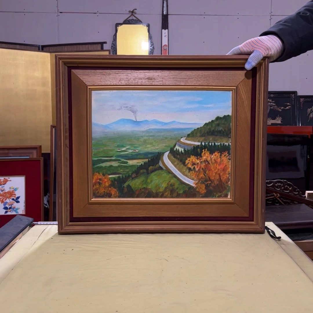 绘画惋*屏风框画茶空间设计