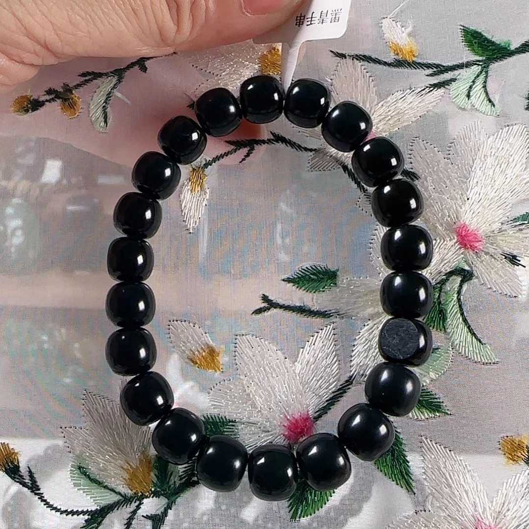 未镶嵌和田玉手链新疆和田玉黑老9/10