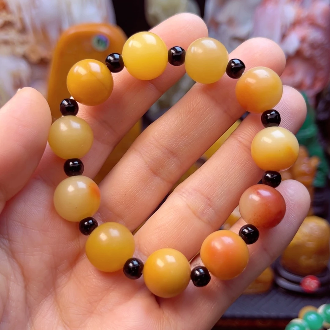 寿山石芙蓉石手链