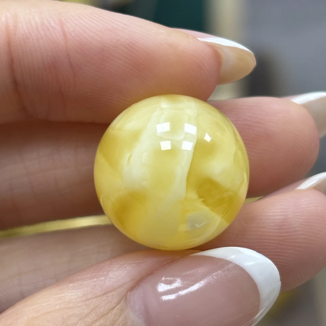 16.6mm瑕疵· 小妖珠宝天然原矿琥珀蜜蜡