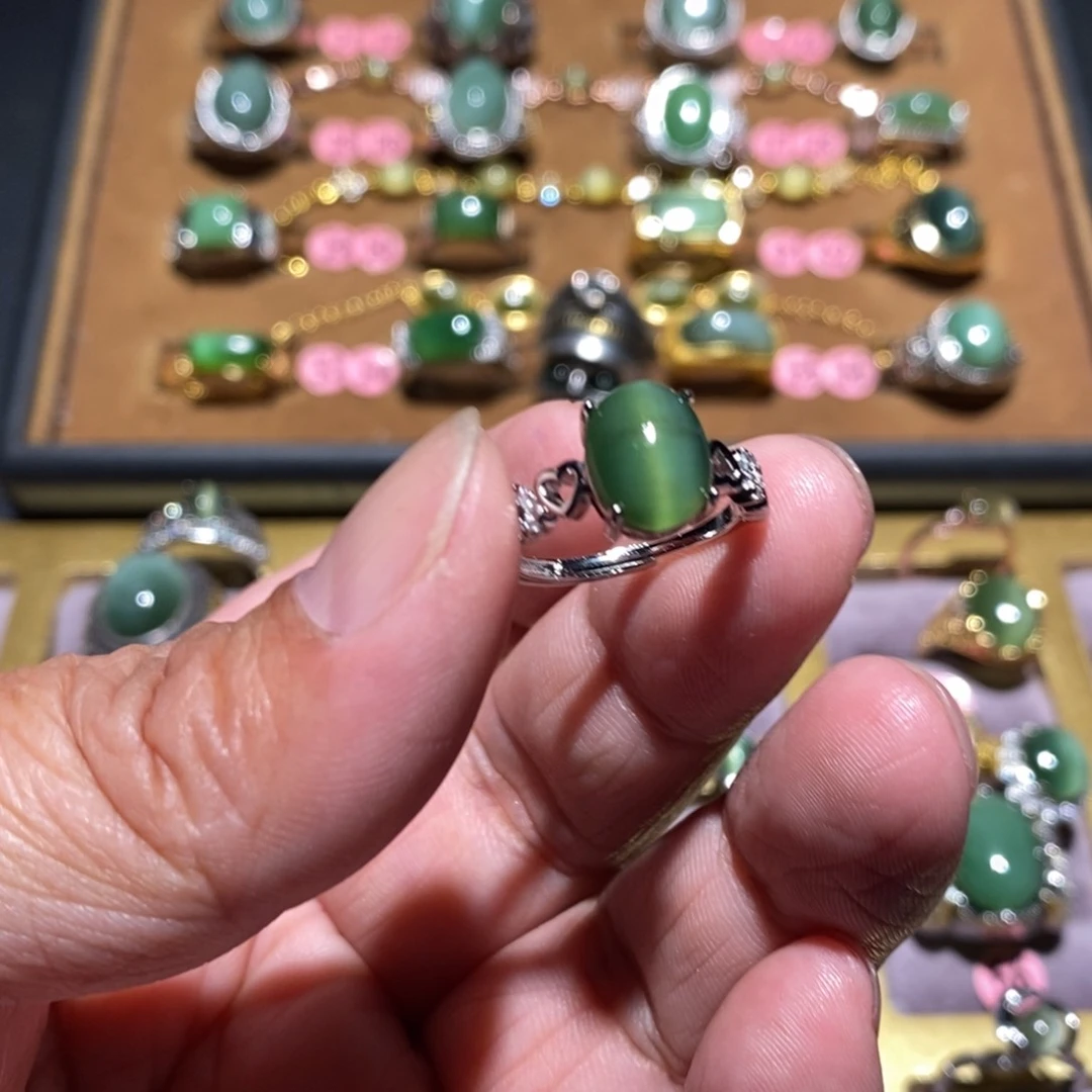 和田玉（碧玉）戒指未镶嵌