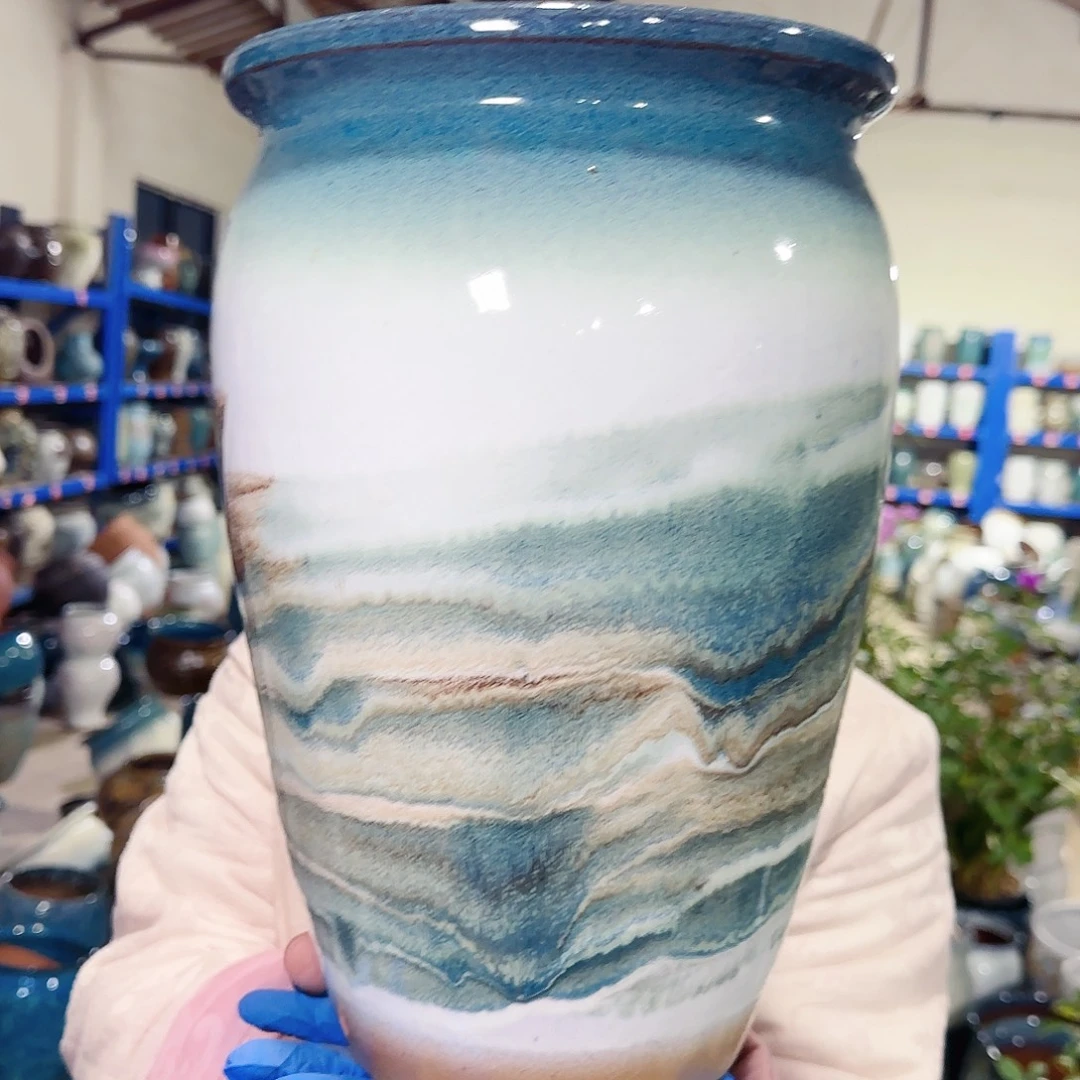 紫砂花盆高31口20