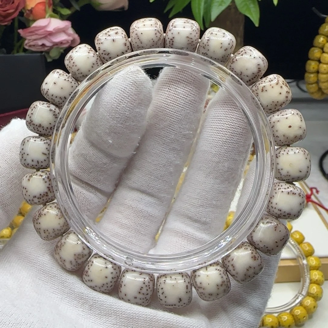 星月菩提手串粉冰侧白11×10一朵果a13