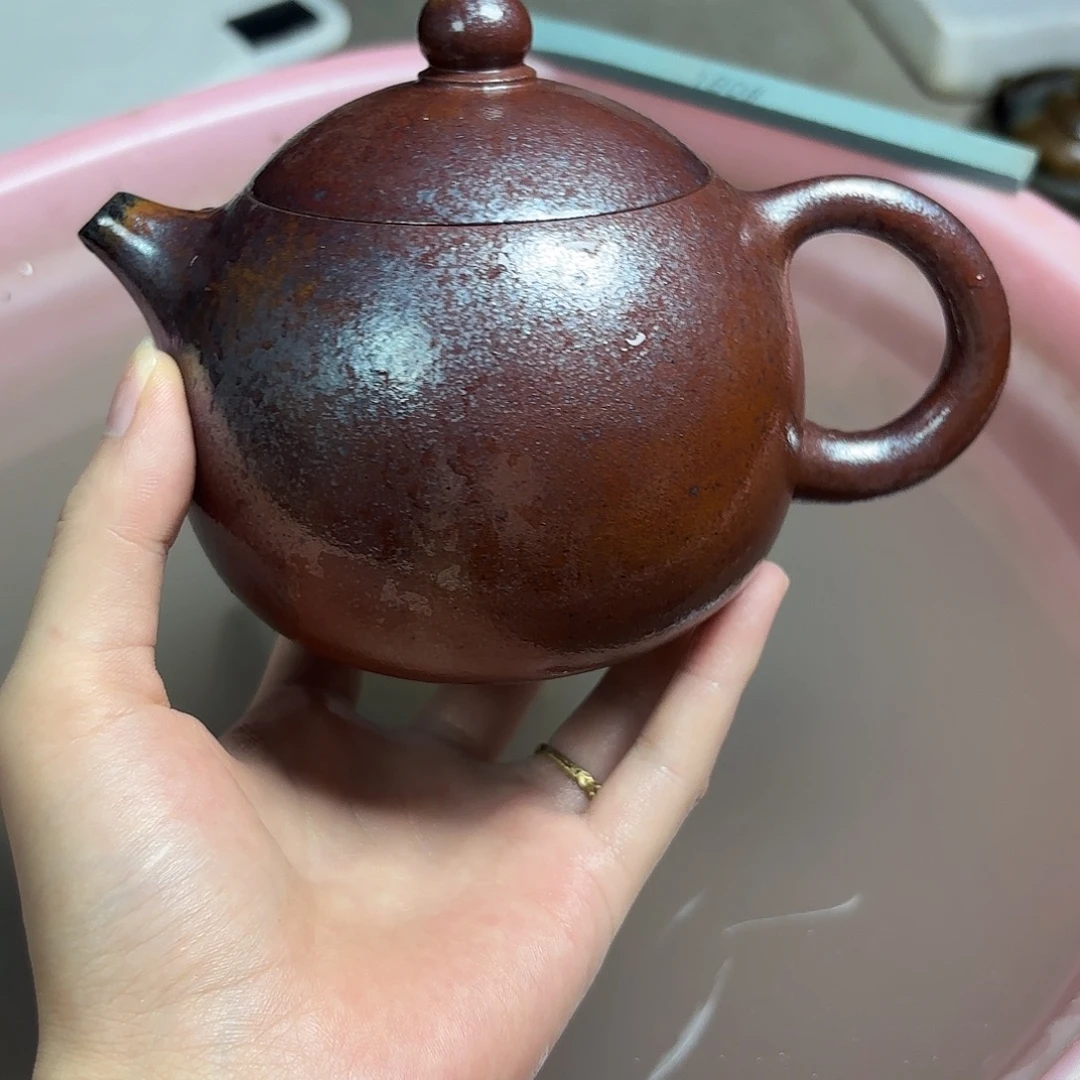 大***瘦茶壶紫砂柴烧紫砂微瑕壶