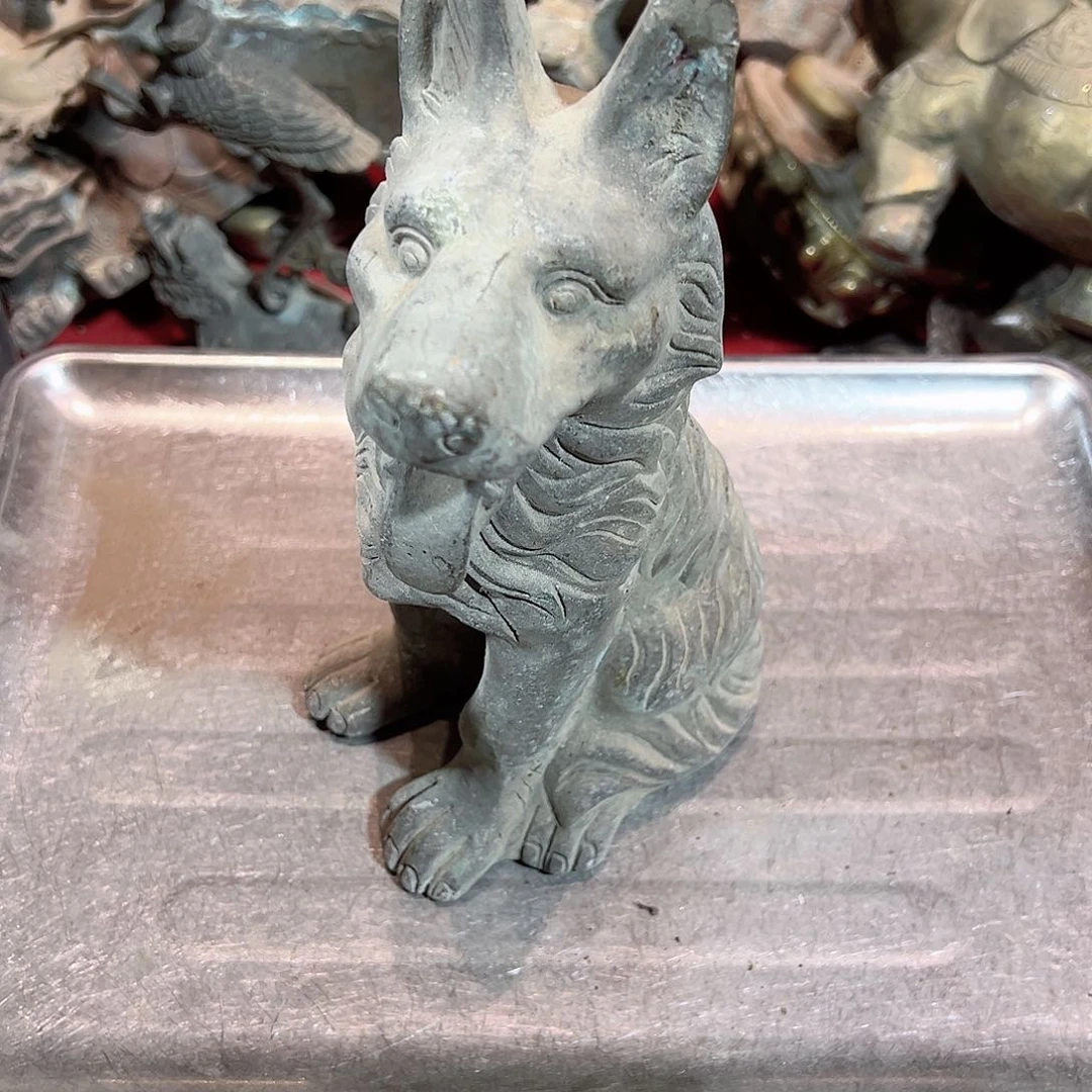 心**傲黄铜摆件，文房摆件