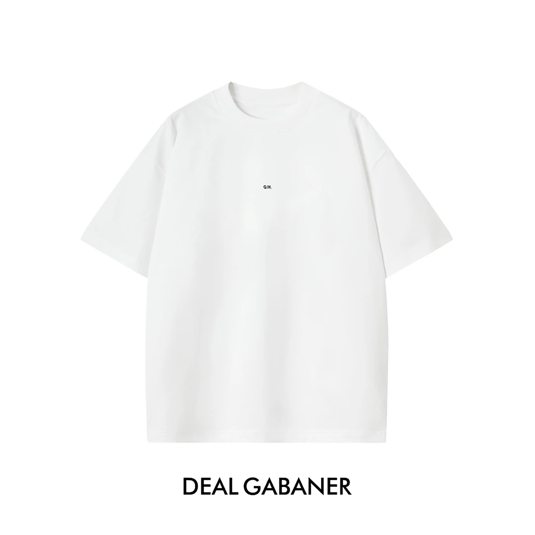 夏季新款肤感浆字母320克高品质洗水重磅短T9915