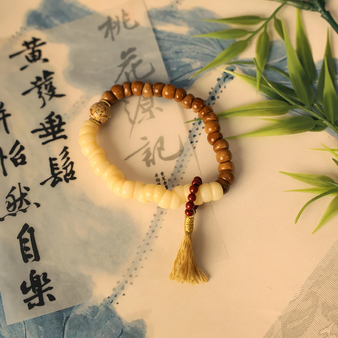 【春芽】原创设计牦牛骨双拼百搭简约时尚手串