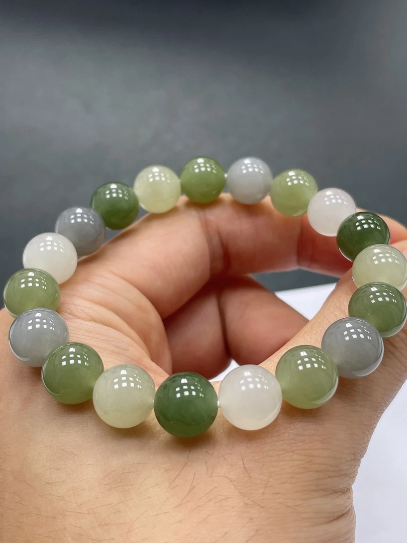 娘子珠宝 天然和田玉三彩多宝手串 - 多样性一件发货