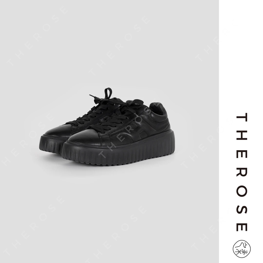 之柔【饼干鞋】进口胎牛皮时尚运动鞋百搭简约舒适女士休闲鞋