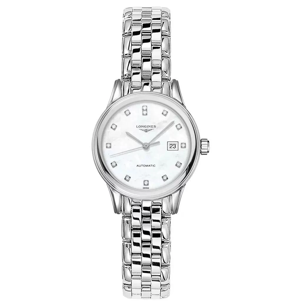99新 Longines/浪琴 L4.274.4.87.6军旗274女贝母盘原镶钻/表径26