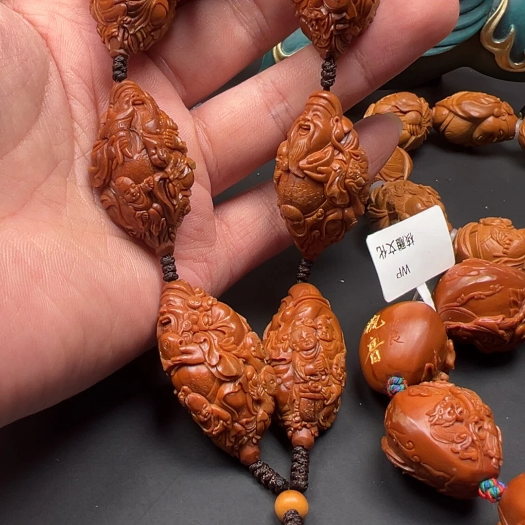 橄榄核吊坠丁***爷财神