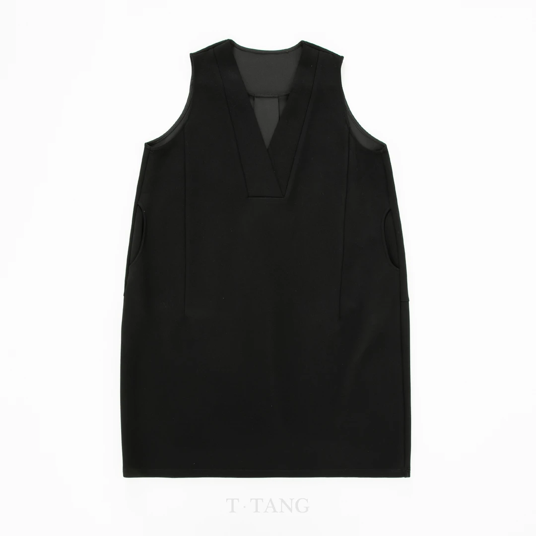 秋季轻奢宽松百搭休闲复古纯色设计师简约无袖马甲【5005】88