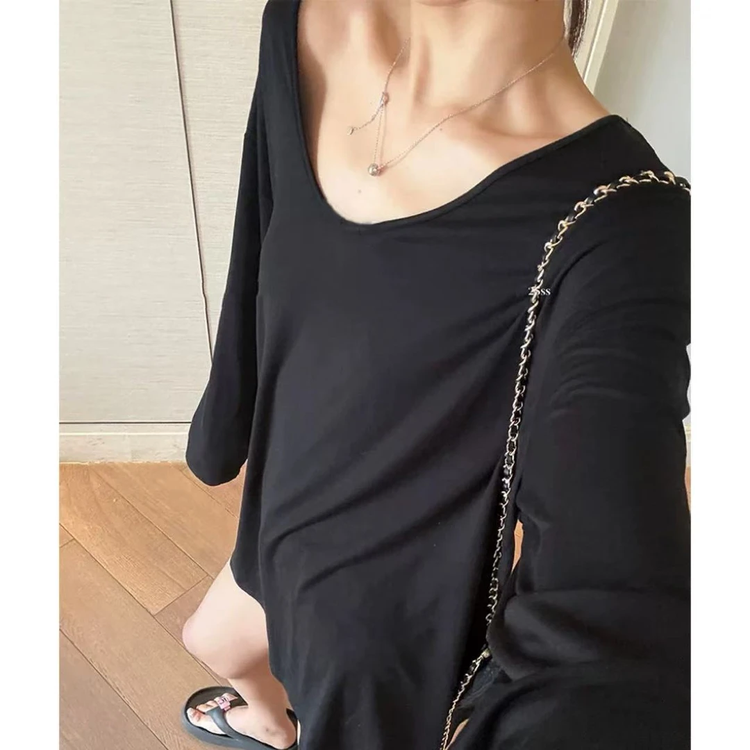 徐秋阳   慵懒出街  夏季新款百搭时尚休闲显瘦显白上衣12987