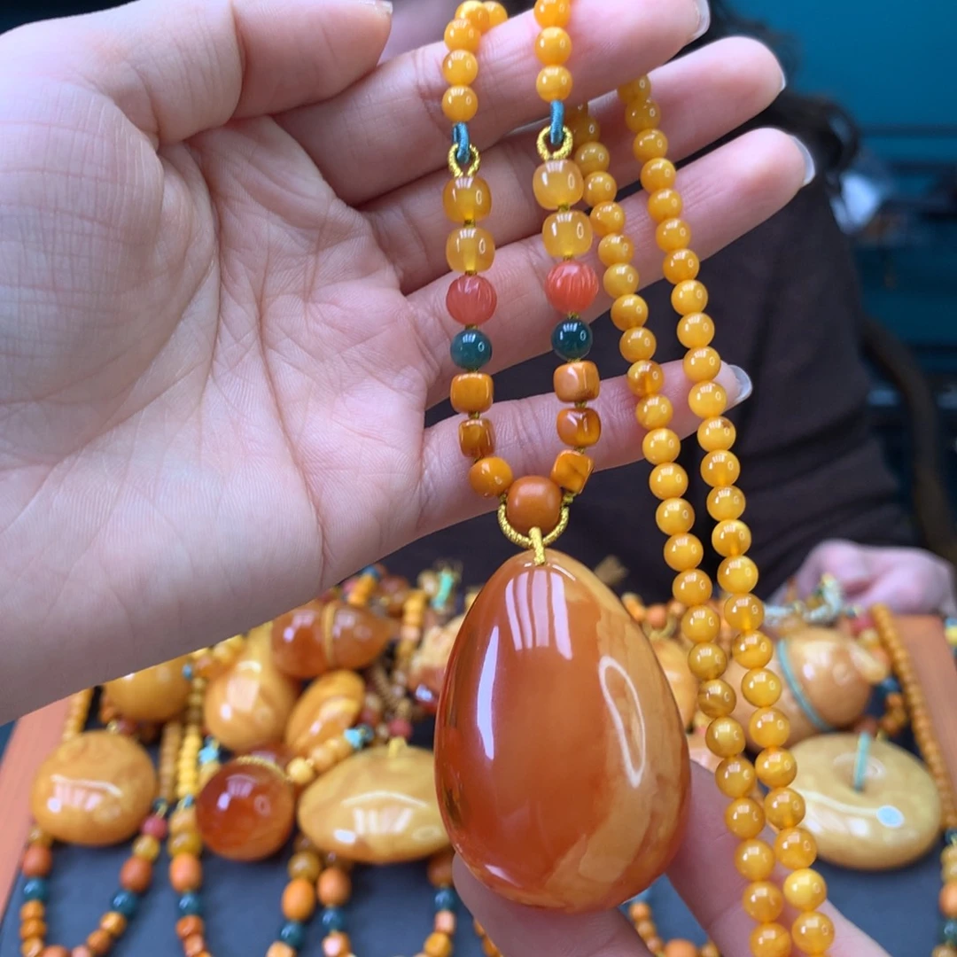 蜜蜡未镶嵌颈饰天然