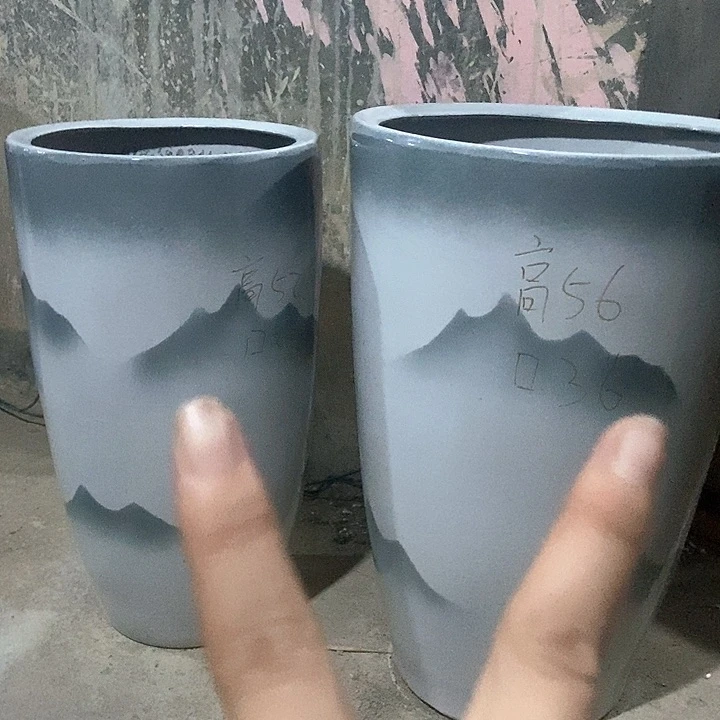 高温烧制山水套二一套