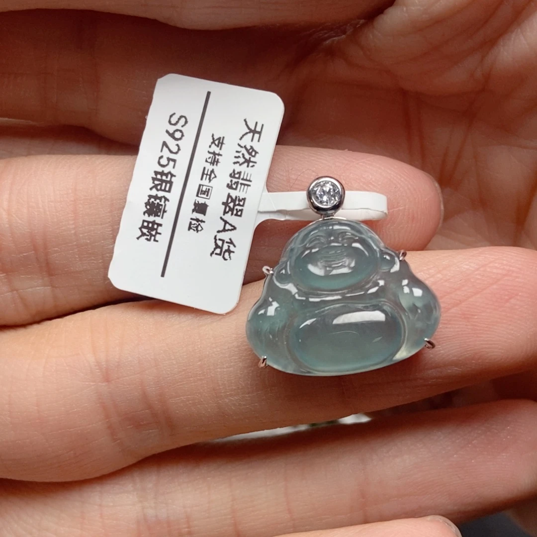 翡翠银S925镶嵌颈饰