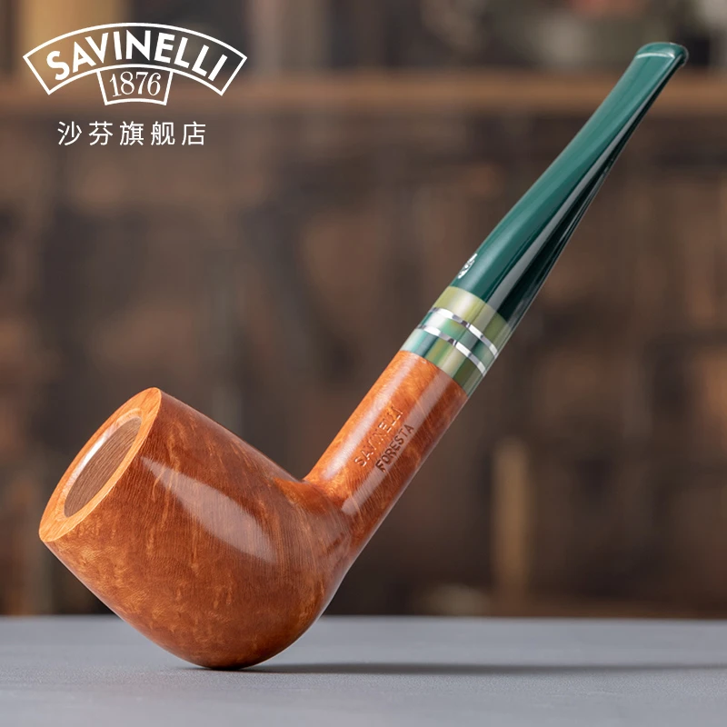 沙芬烟斗森林P414LNA自然光面石楠木烟斗111大号直斗