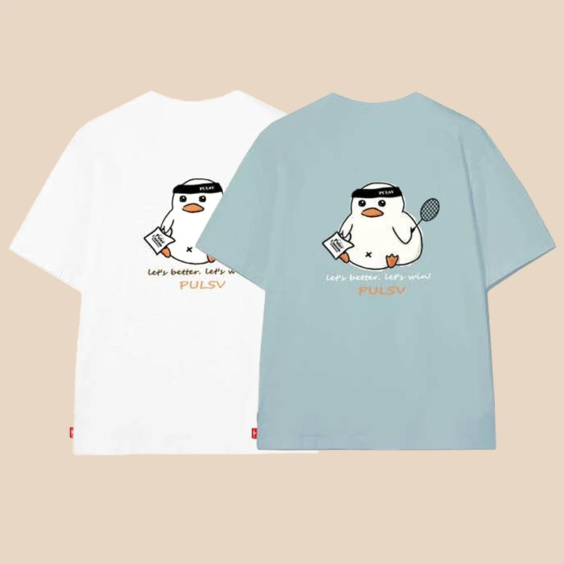 2025春夏新品PULSV韩国羽毛球服男女同款速干运动羽毛球文化衫28