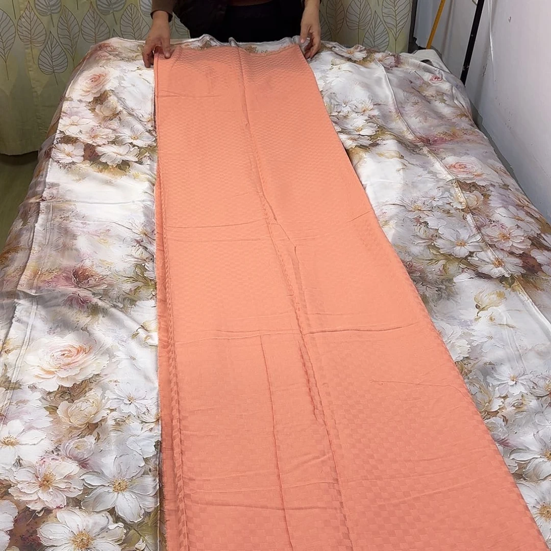 棉3.8米粉色全棉色织提花