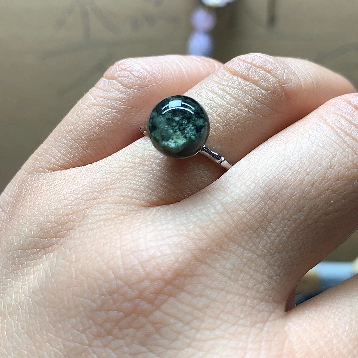 水晶水晶戒指银S925镶嵌