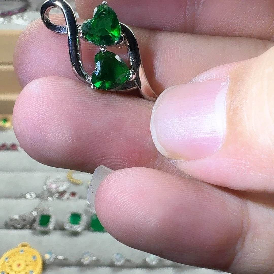 托帕石耳饰银S925镶嵌