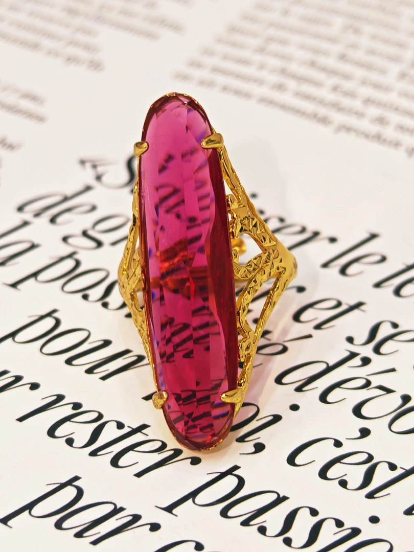 铜合金锆石戒指 铜合金锆石戒指金色指环活口可调大小altunpasun