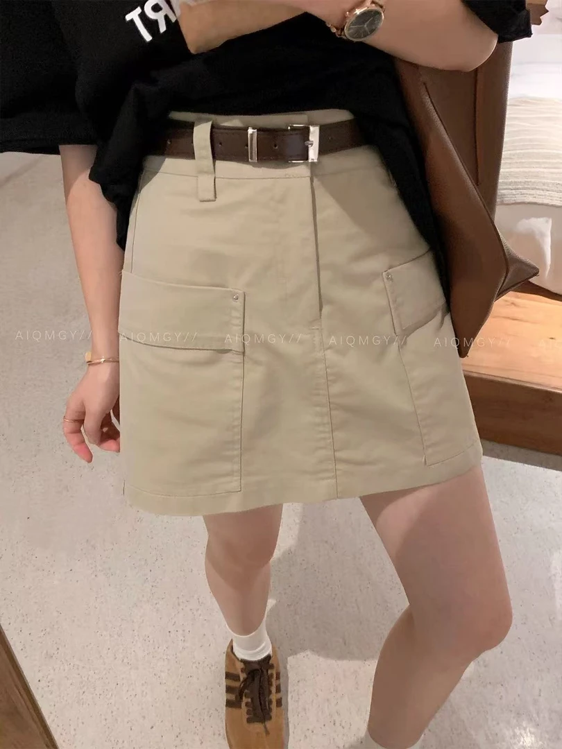 DALIANSU/大脸酥-4647  秋季设计感显瘦工装短裙