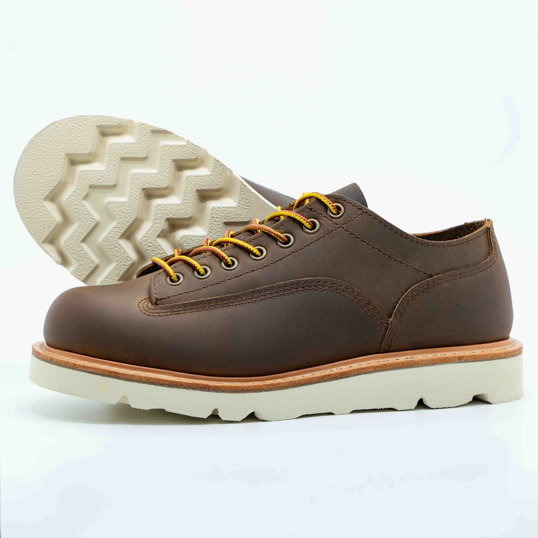 低帮短脸固特异工装男鞋 头层牛皮高配置舒适塑脚型瑕疵鞋