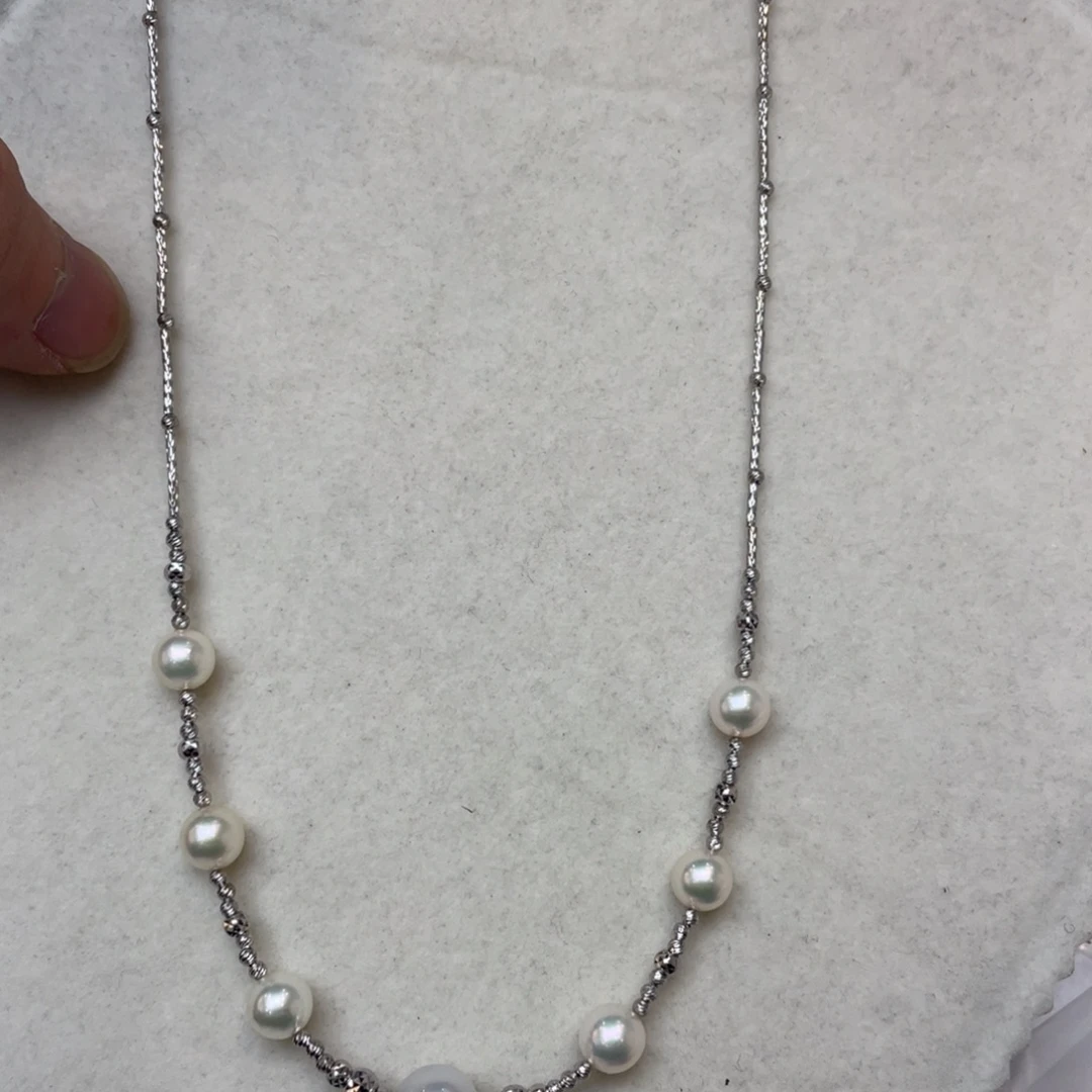 海水珍珠项链银S925镶嵌