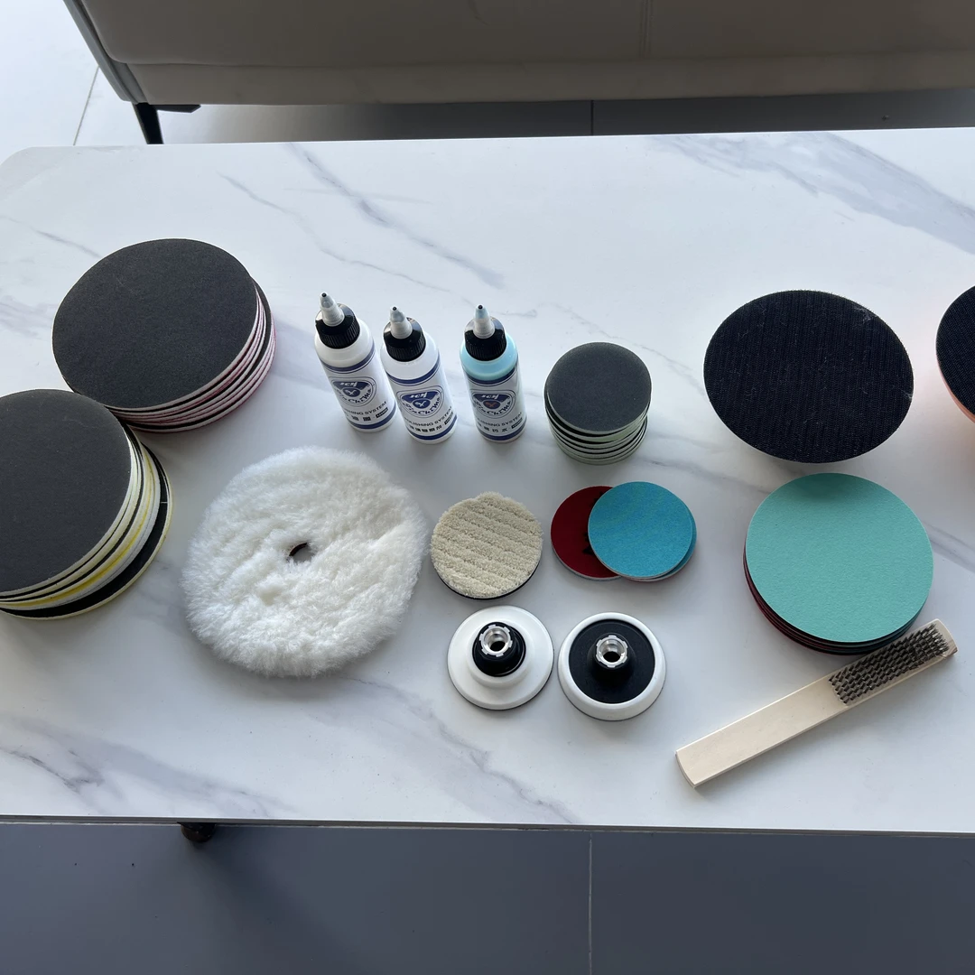 挡风玻璃抛光6寸和3寸全套抛光产品
