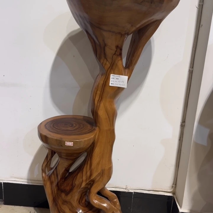 香樟木实木原木花架