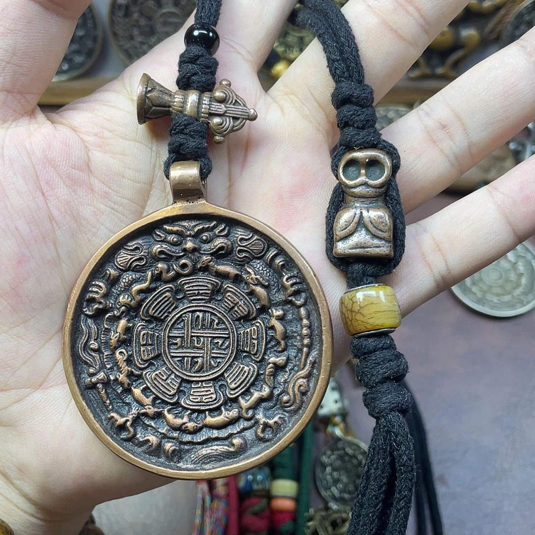 藏传麟甲熊九宫八卦牌