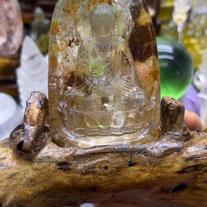 珠宝半成品水晶未镶嵌摆件