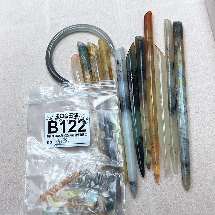蛇纹石玉未镶嵌发簪