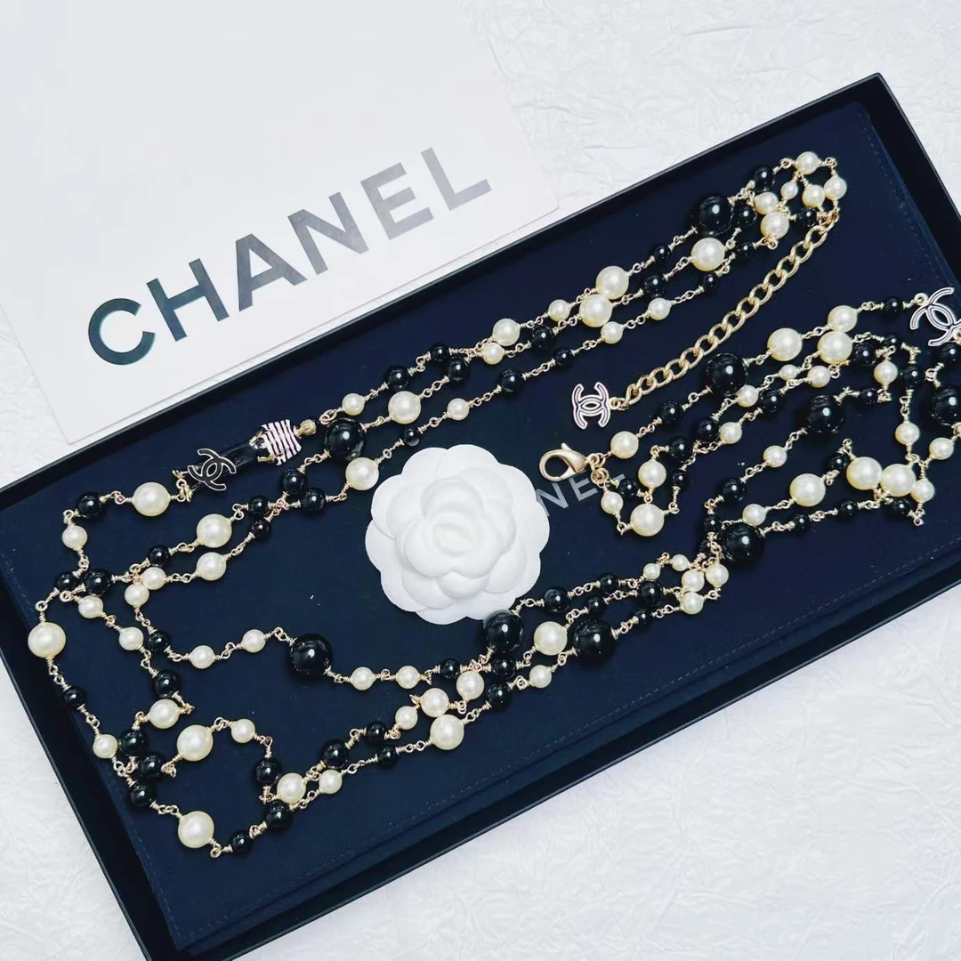 95新 Chanel/香奈儿 柚礼中古/香奈儿100周年多层人像项链NXP